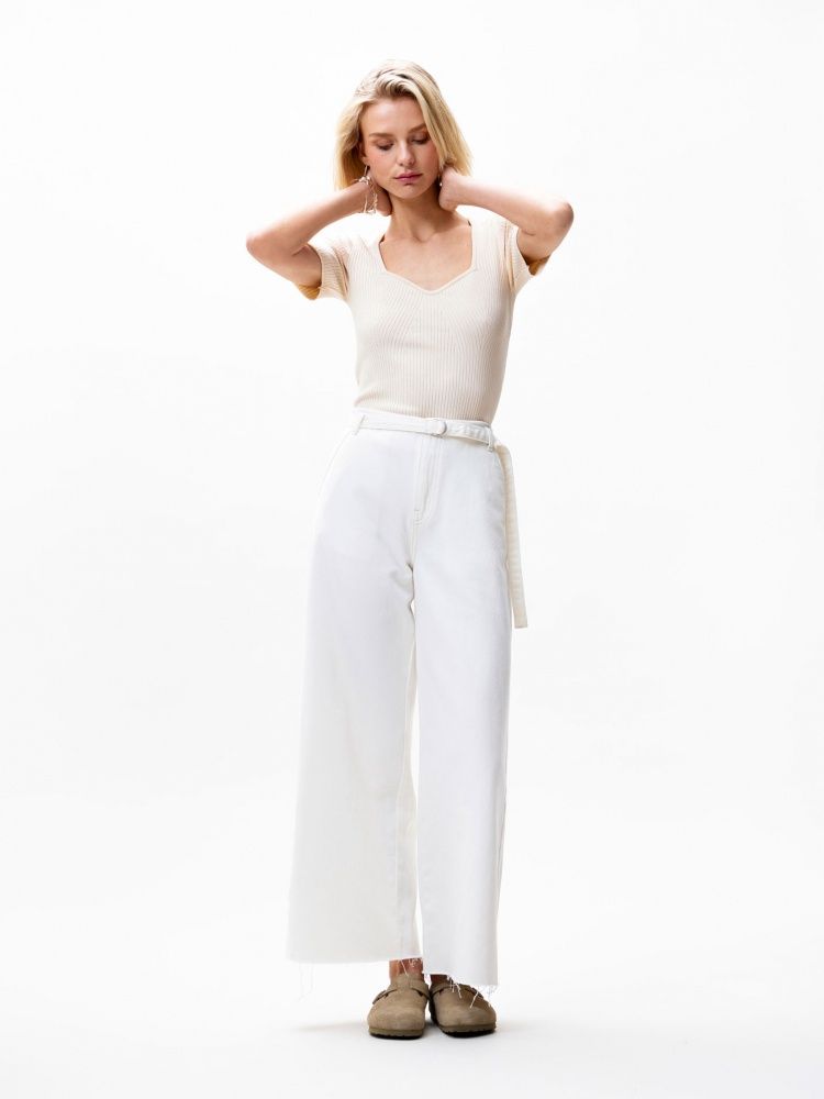 Structured rib knit top
