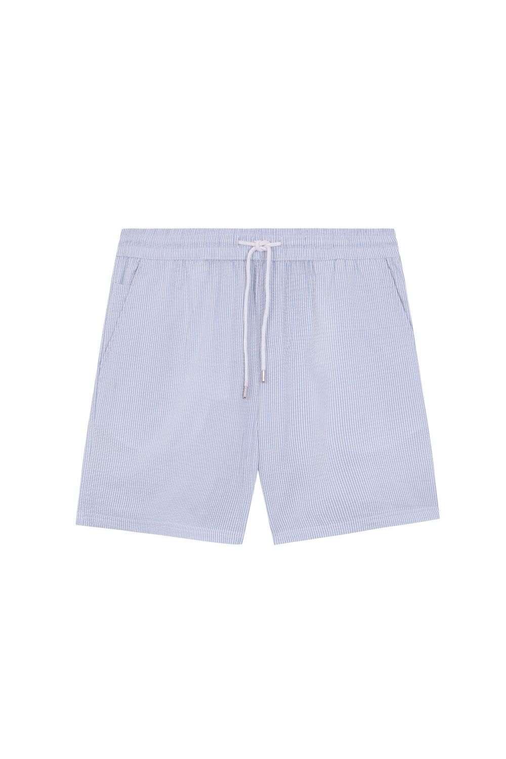 seersucker stripe shorts, Size: S, Color: light mahogany