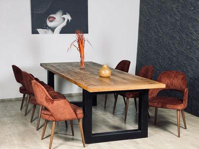 Dining Table with Iron Leg