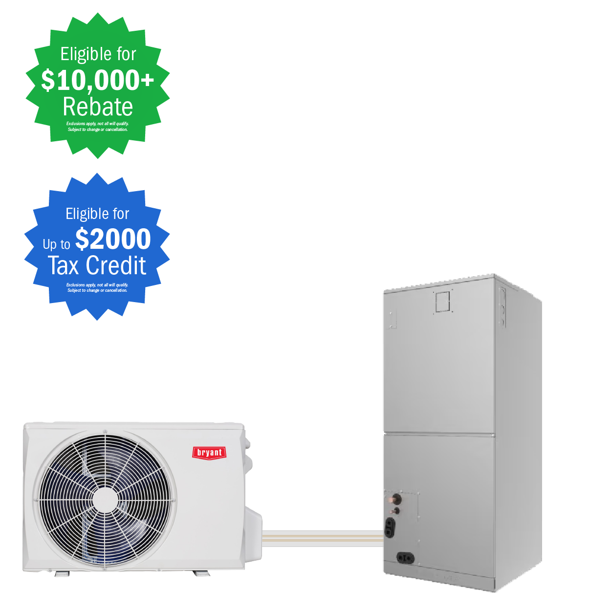 Central Heat Pump + AC, Brand: Bryant, Compressor Capacity: 36,000 BTU [1500 - 2000 sq ft]