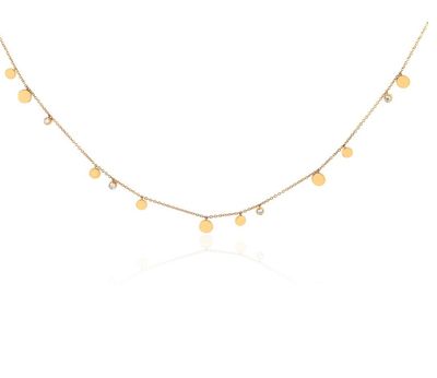 14KY Gold &amp; Diamond Confetti Necklace