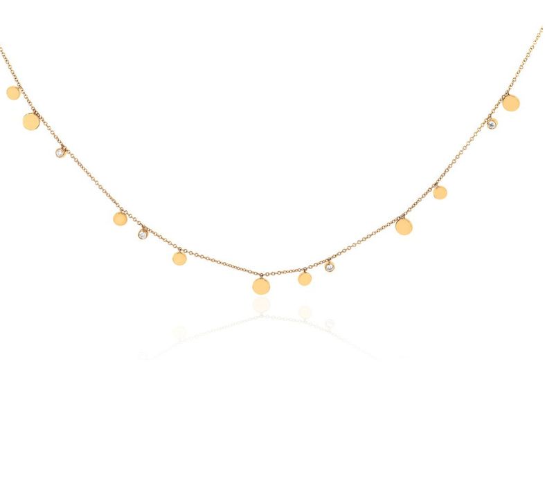 14KY Gold &amp; Diamond Confetti Necklace