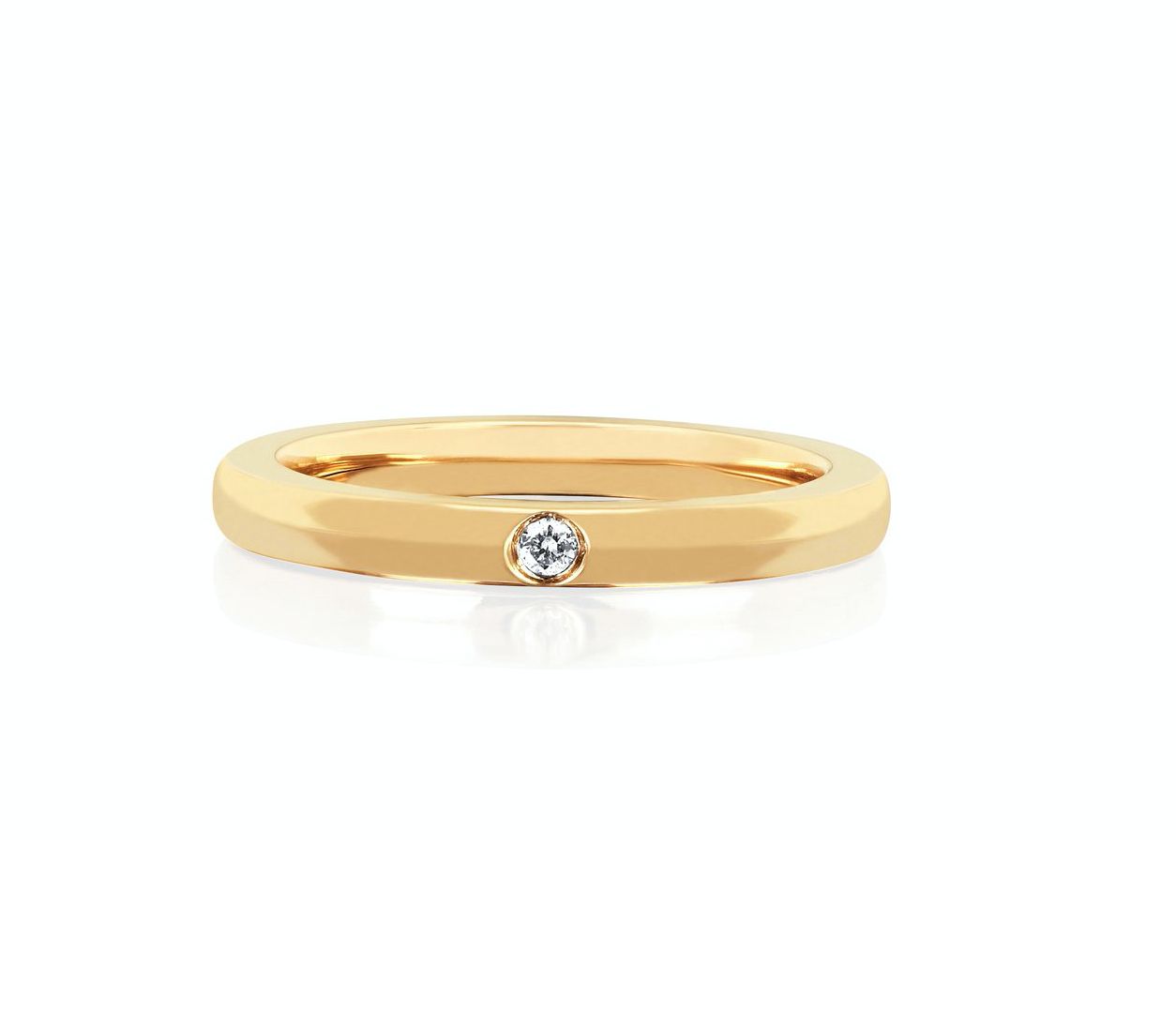 14KY Jumbo Single Dia. Stack RING 7