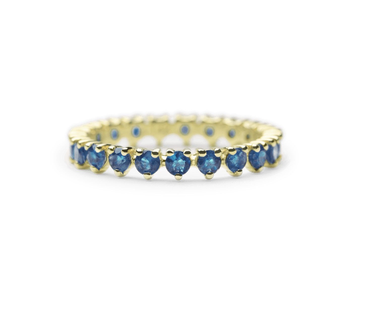 14KY Geren Blue Sapphire Ring-Size 7-1.0ct