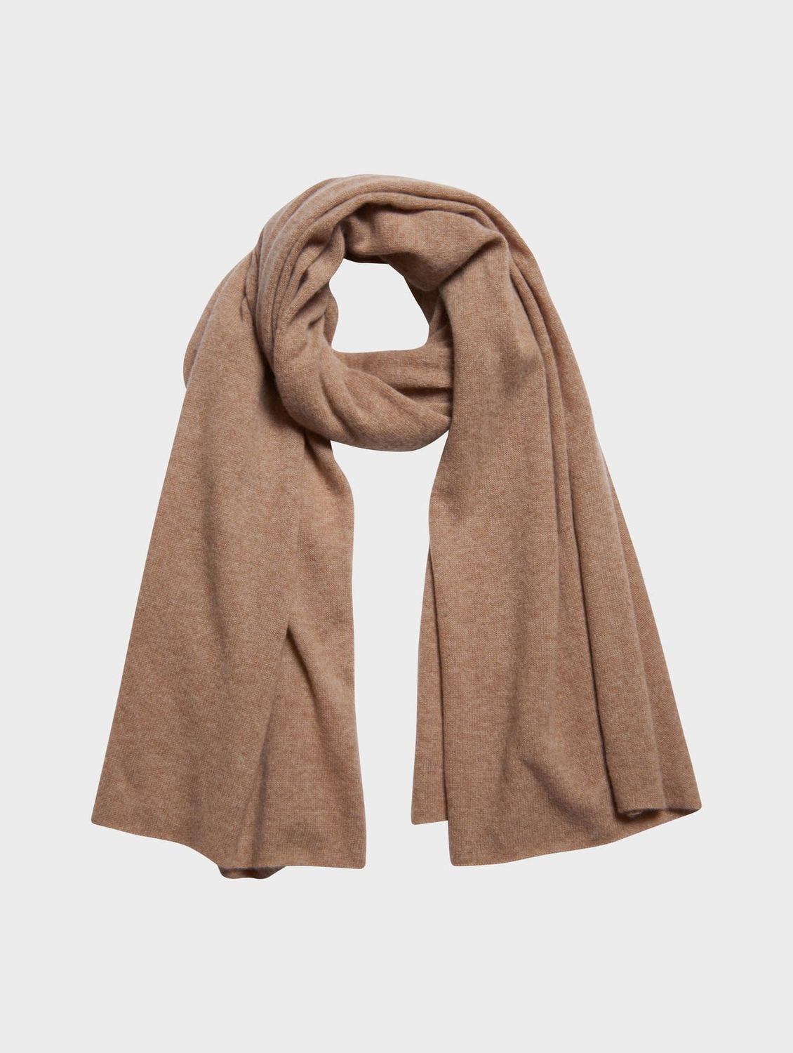 Camel Heather Cashmere Travel Wrap