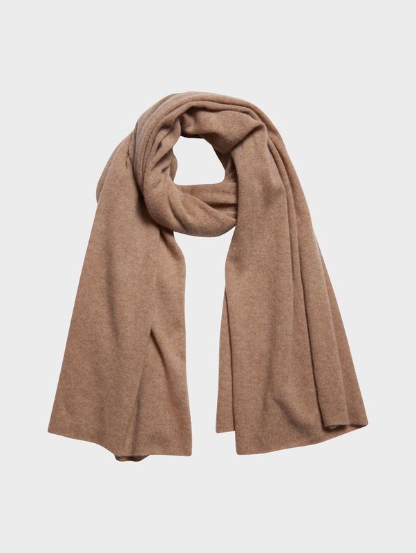 Camel Heather Cashmere Travel Wrap