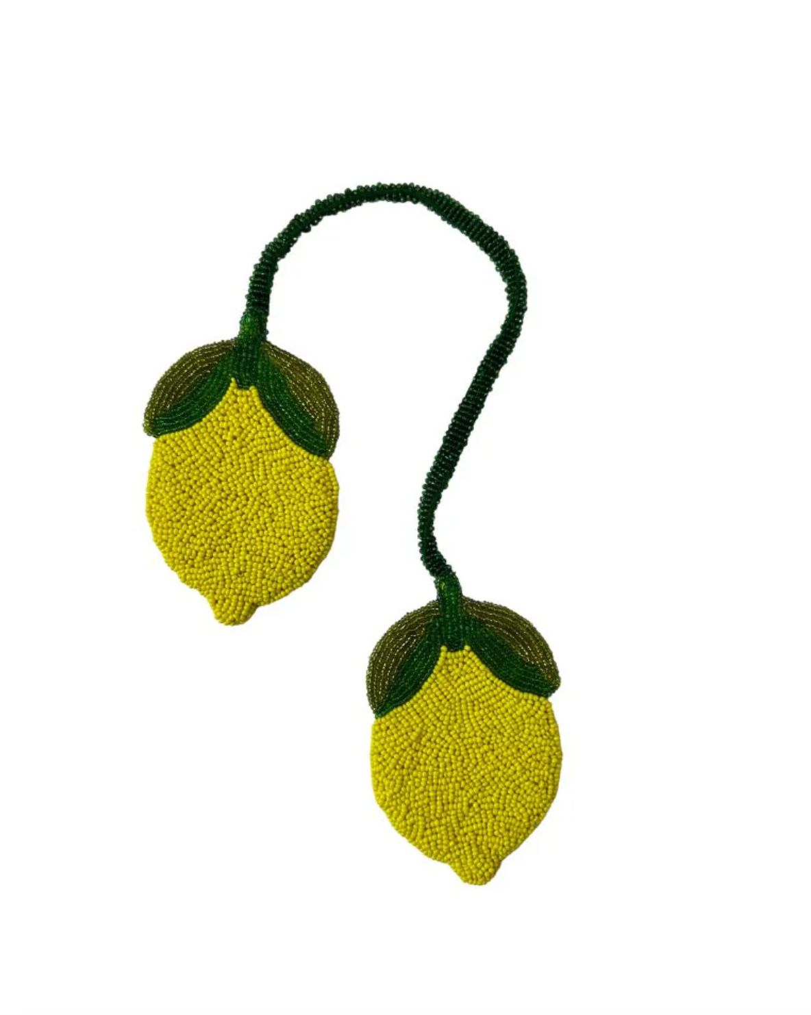 Glass Beaded Bag Charms, Color: Yellow Lemons