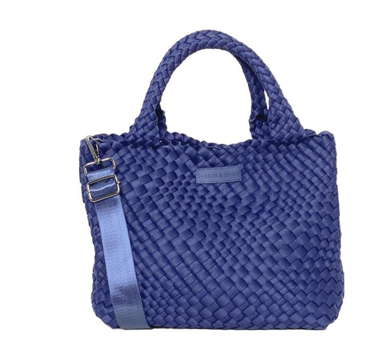 Navy Woven Neoprene Tote