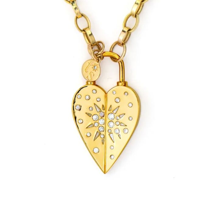 14KY Diamond Love Explosion Heart Pendant