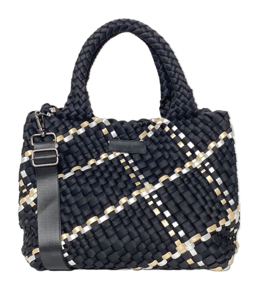 Noir Metallic Multi Woven Tote