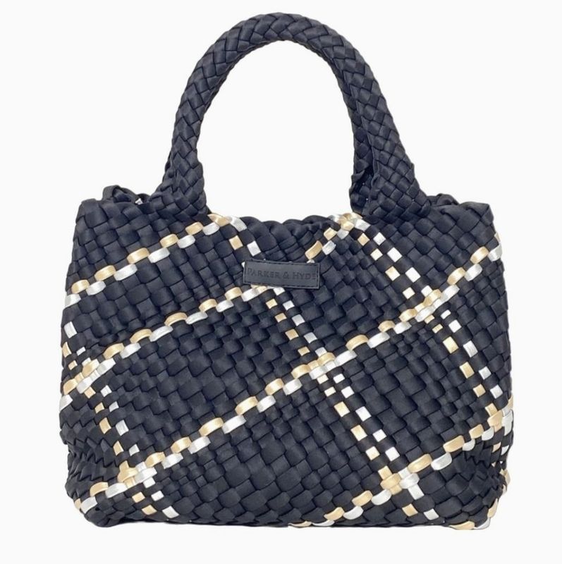 Noir Metallic Multi Woven Tote