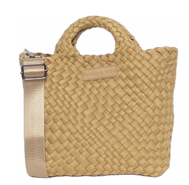 Camel Woven Neoprene Mini Tote