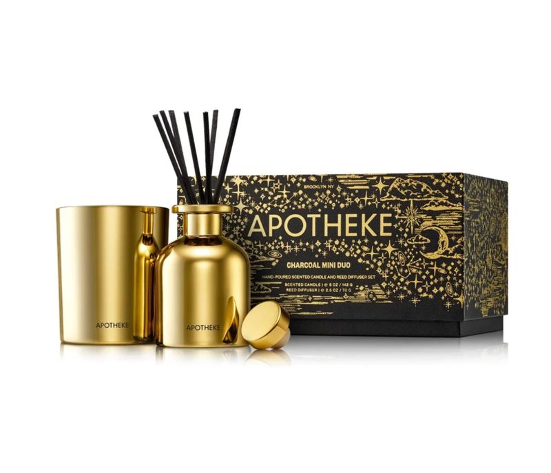 Charcoal Mini Scented Candle &amp; Reed Diffuser Set