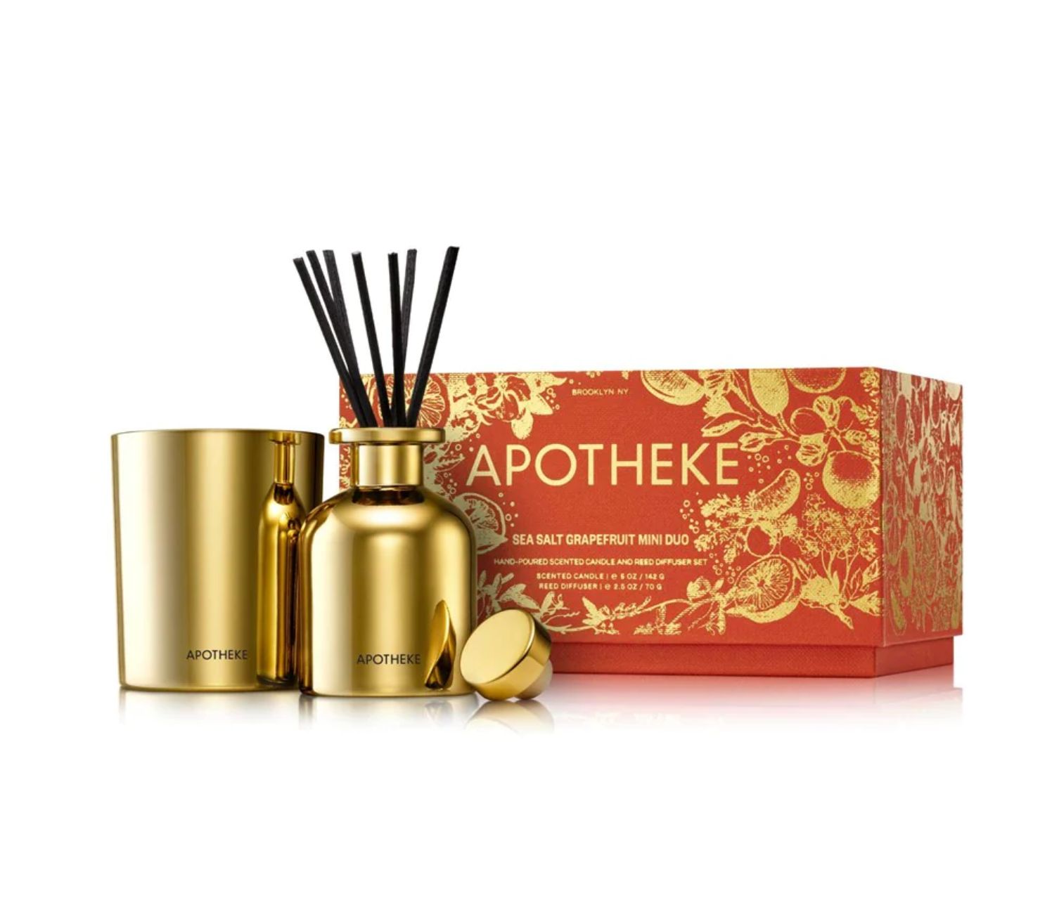 Sea Salt Grapefruit Mini Candle &amp; Reed Diffuser Set