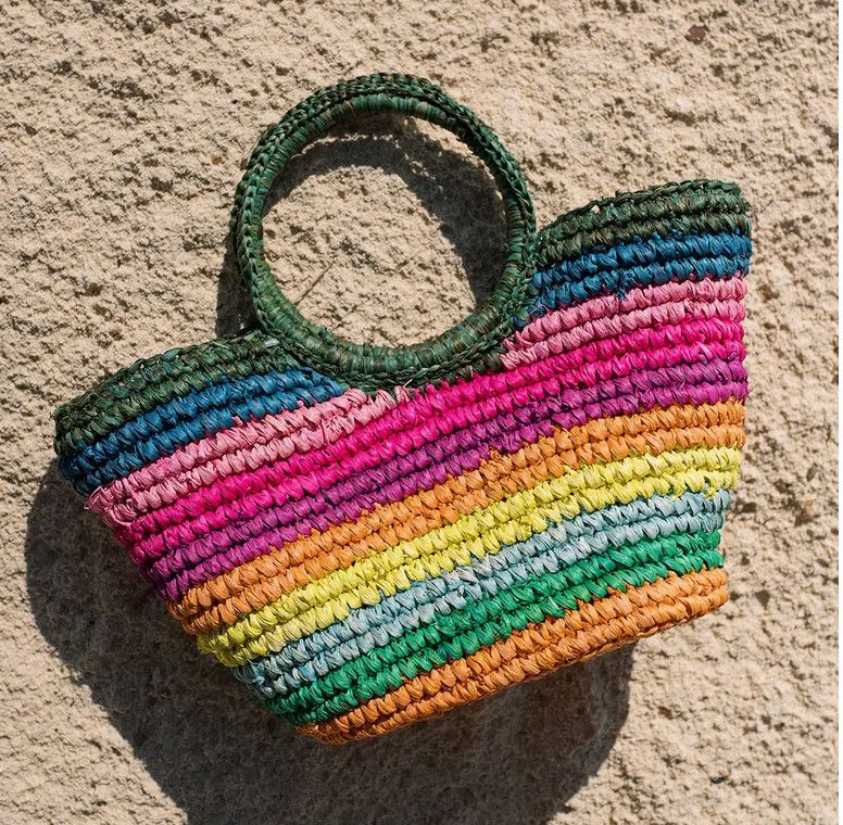 Bermuda Woven Top Handle Bag