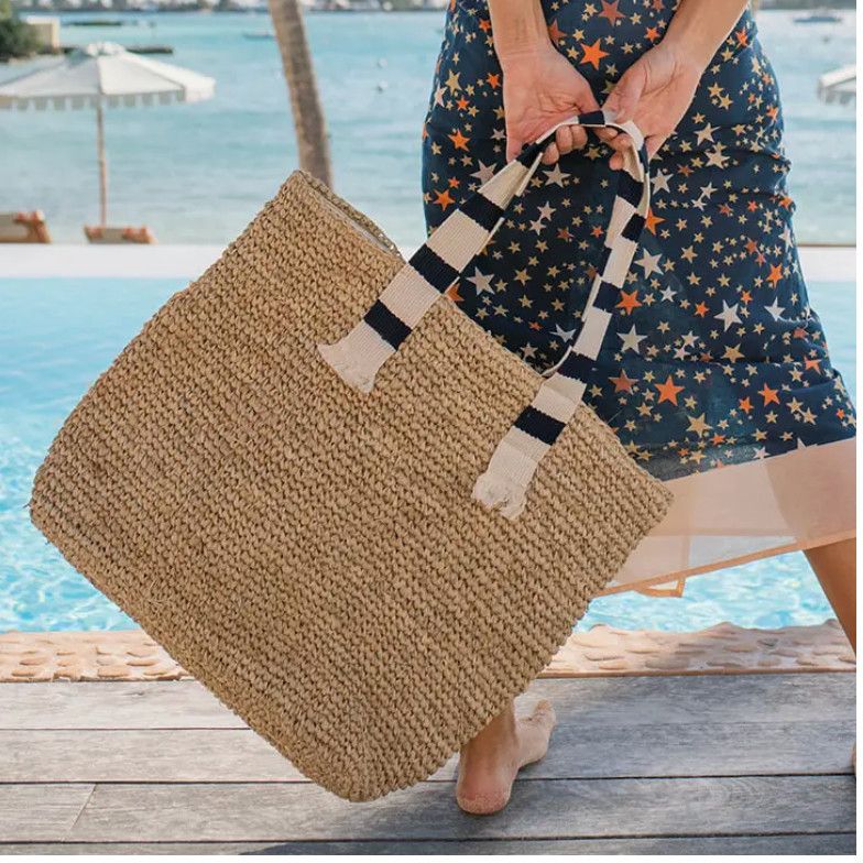 Brenda Large Raffia Tote