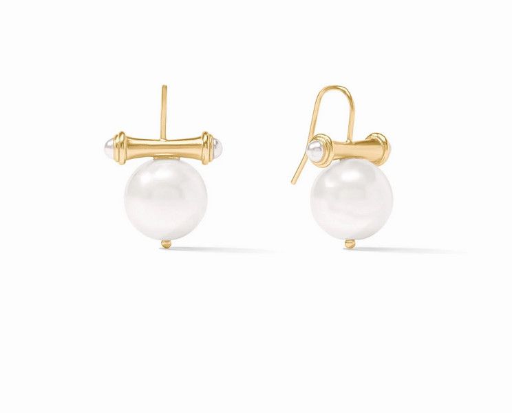 Bamboo Pearl Gold Earring