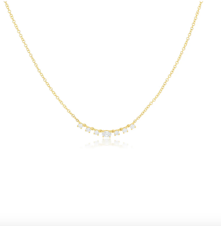 14KY Diamond Carrie Necklace- 16&quot;-18&quot;
