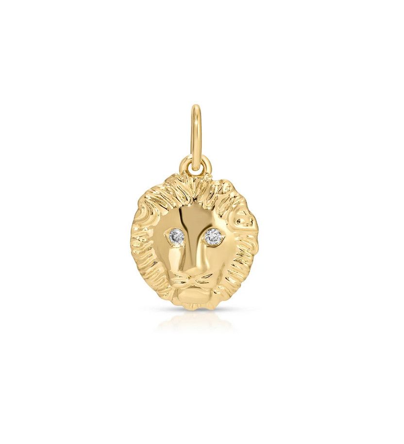14KY Gold &amp; Diamond Lion Charm