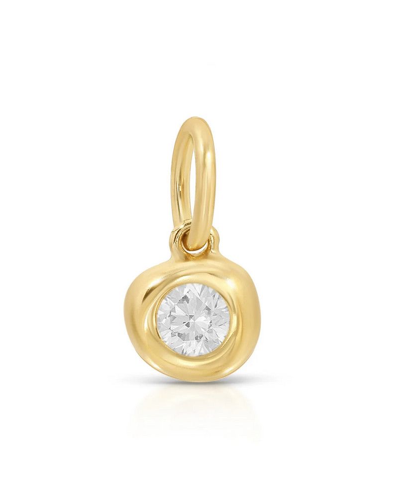 14KY Diamond Pillow Charm