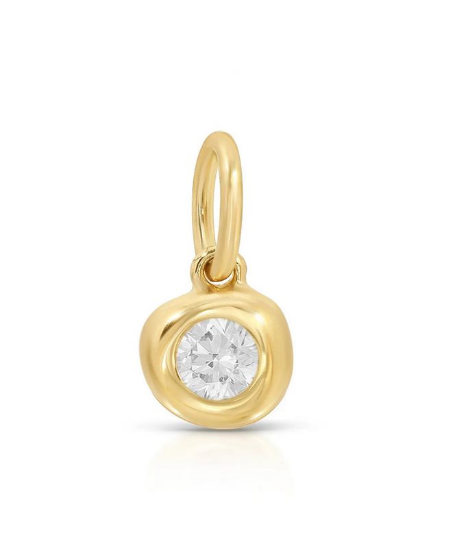 14KY Diamond Pillow Charm