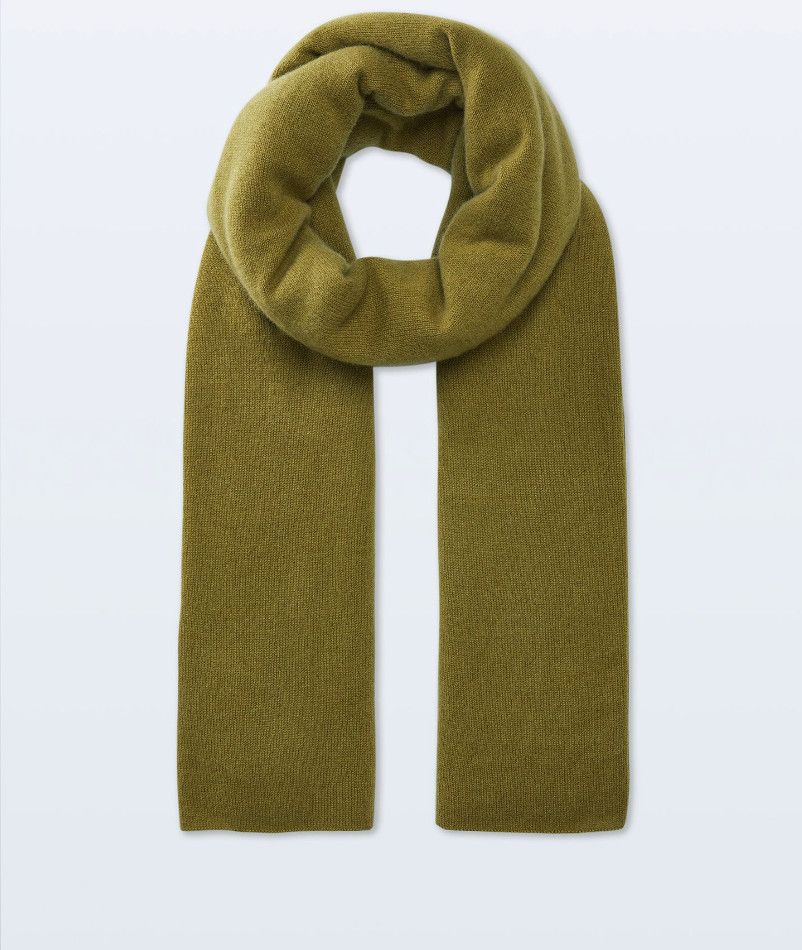 Bright Olive Cashmere Travel Wrap