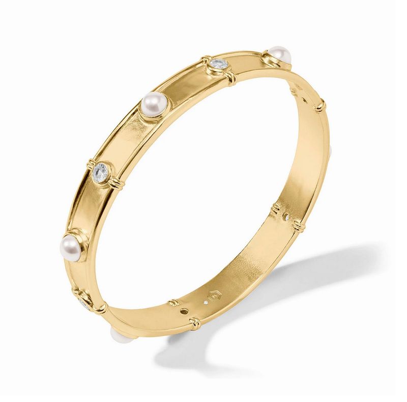 Tribeca Gold &amp; Pearl Bangle