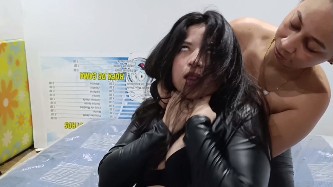 Two sexy henchwomen kill each other