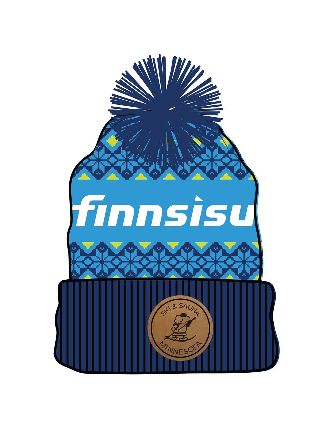 Finn Sisu Blue Custom Beanie w/Patch