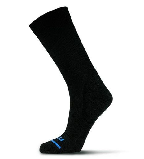 FITS Light Nordic Crew Sock, Color: Black, Size: S