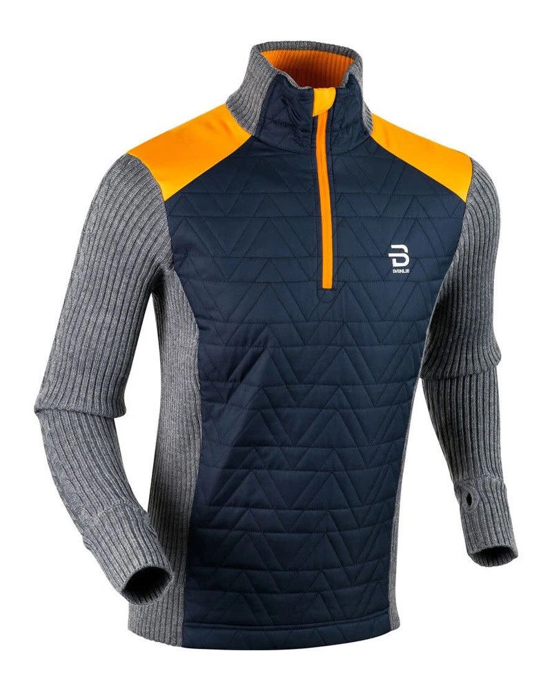 Bjorn Daehlie Sweater Half Zip Comfy Men's, Color: Golden Sun, Size: S