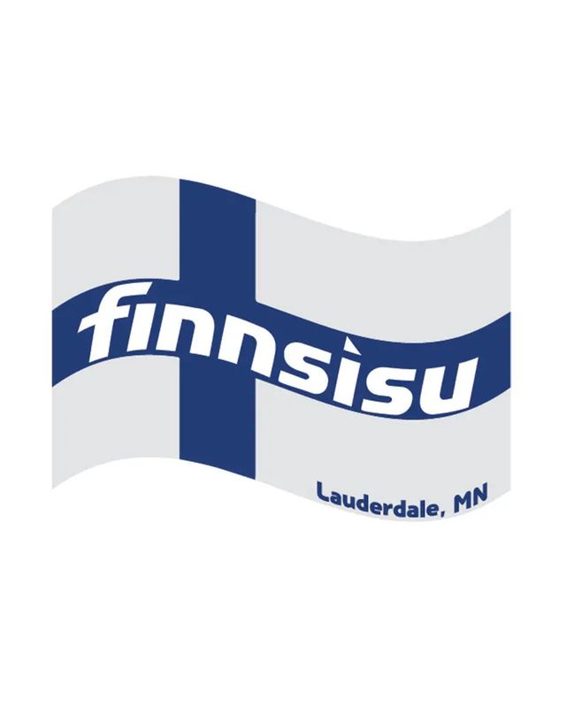 Finn Sisu Sticker - Die Cut Wavy Finnish Flag