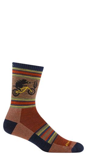 Darn Tough Willoughby Micro Crew Lightweight Sock w/Cushion, Color: Chestnut, Size: M