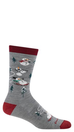 Darn Tough Sled Head Crew Lightweight Sock w/Cushion, Color: Gray, Size: S