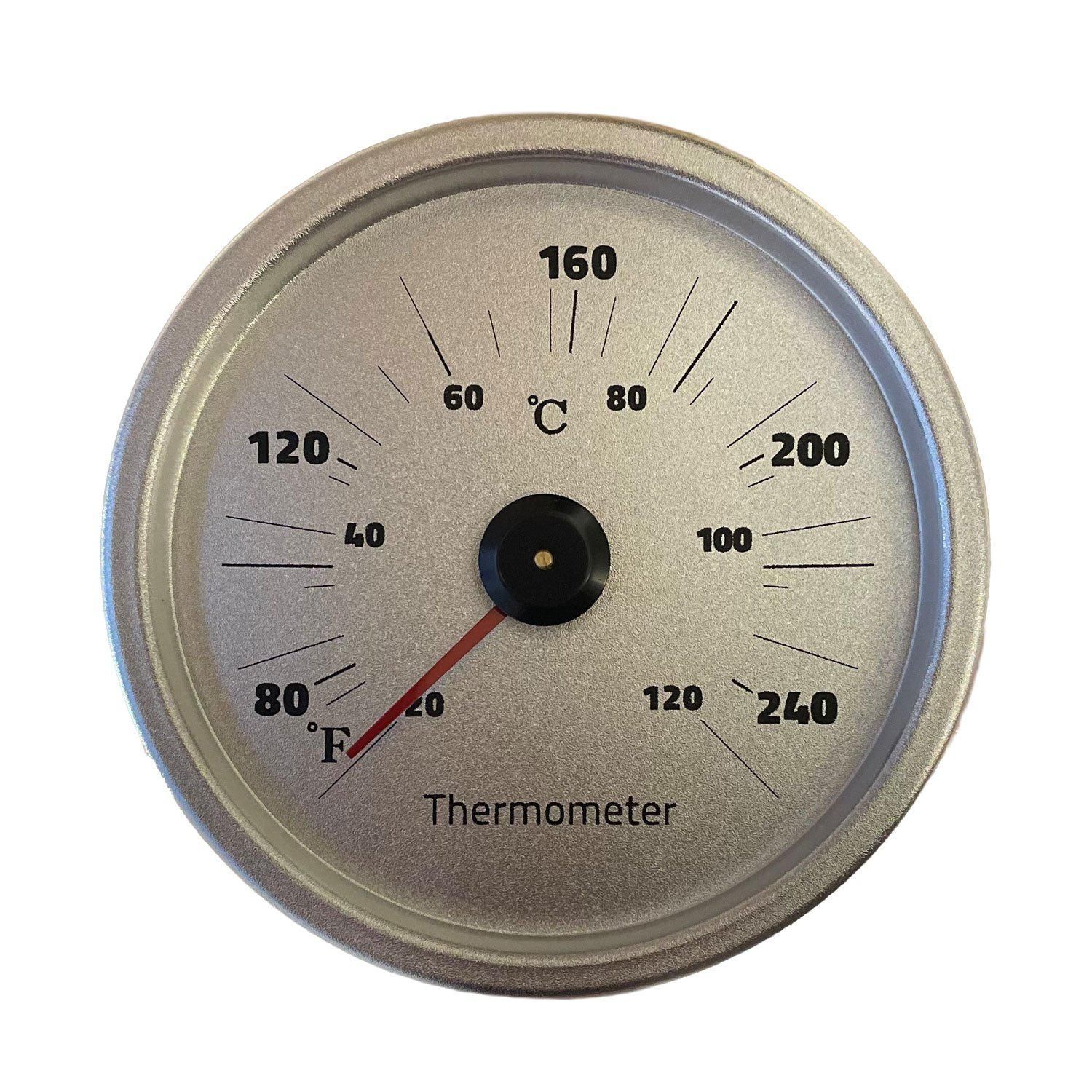 Thermometer, Round Aluminum