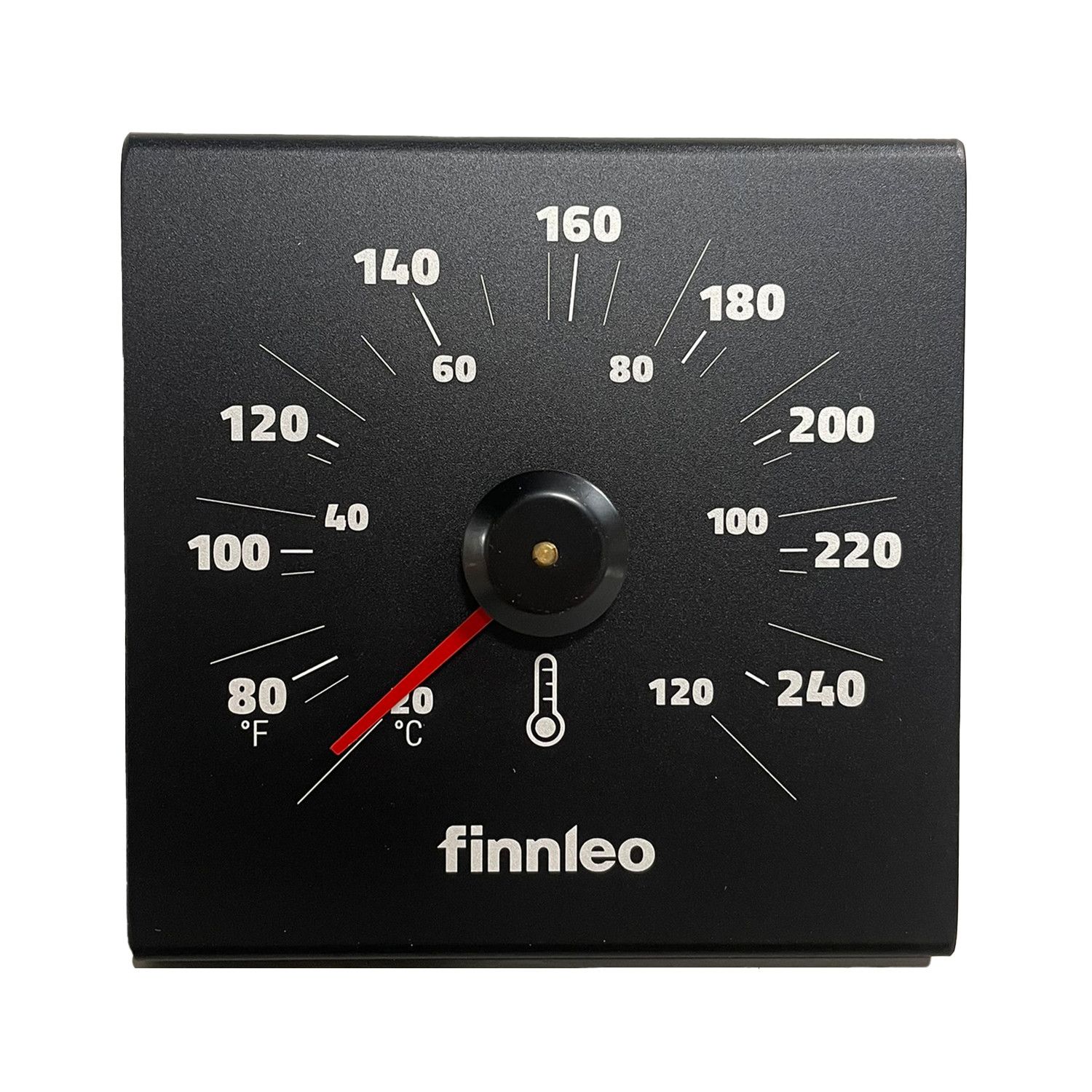 Finnleo Thermometer, Black, Rectangular