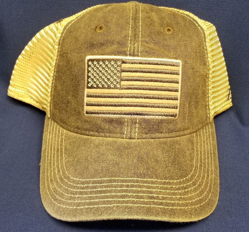 Cap U.S. Flag Trucker Mesh Black
