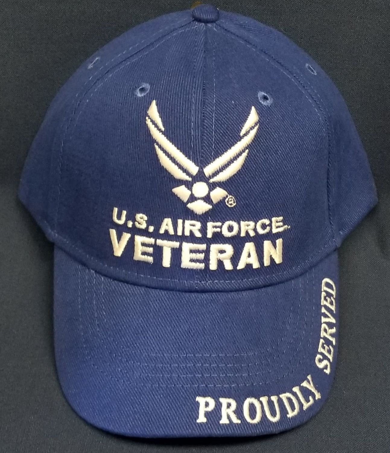 Cap USAF Veteran Proud Royal Blue