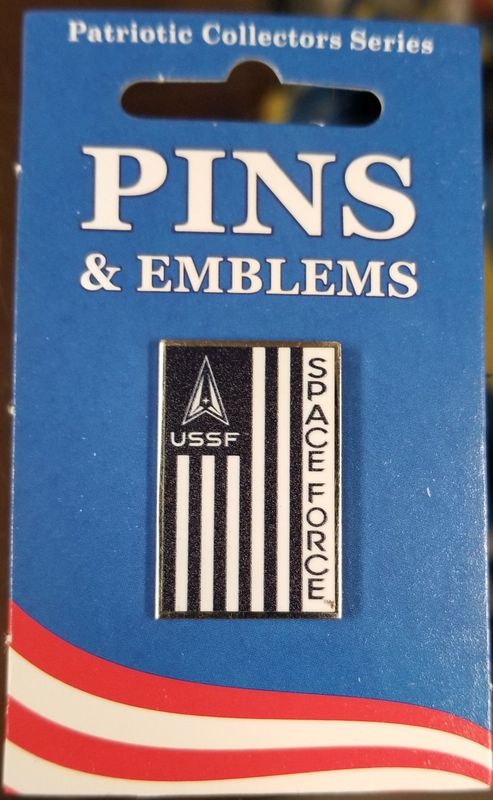 Pin Space Force Vertical Flag