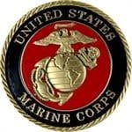 Challenge Coin USMC Colored Back