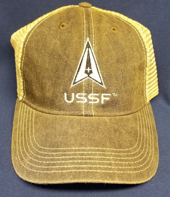 Cap Space Force Trucker Mesh Black