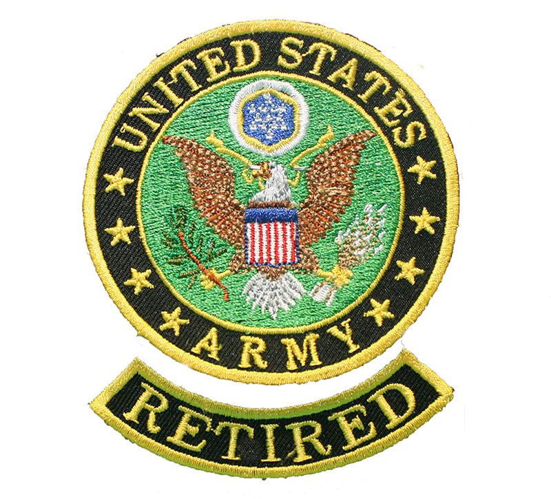 Patch Army Retired 3 3/4