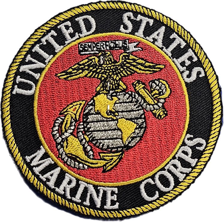 Patch Marine Corps Silver &amp; Gold