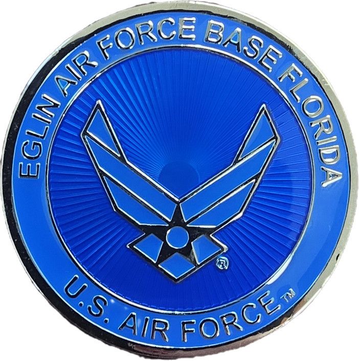 Challenge Coin Eglin AFB w/ Shields