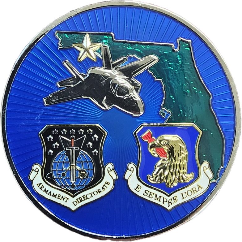 Challenge Coin Eglin AFB w/ Shields