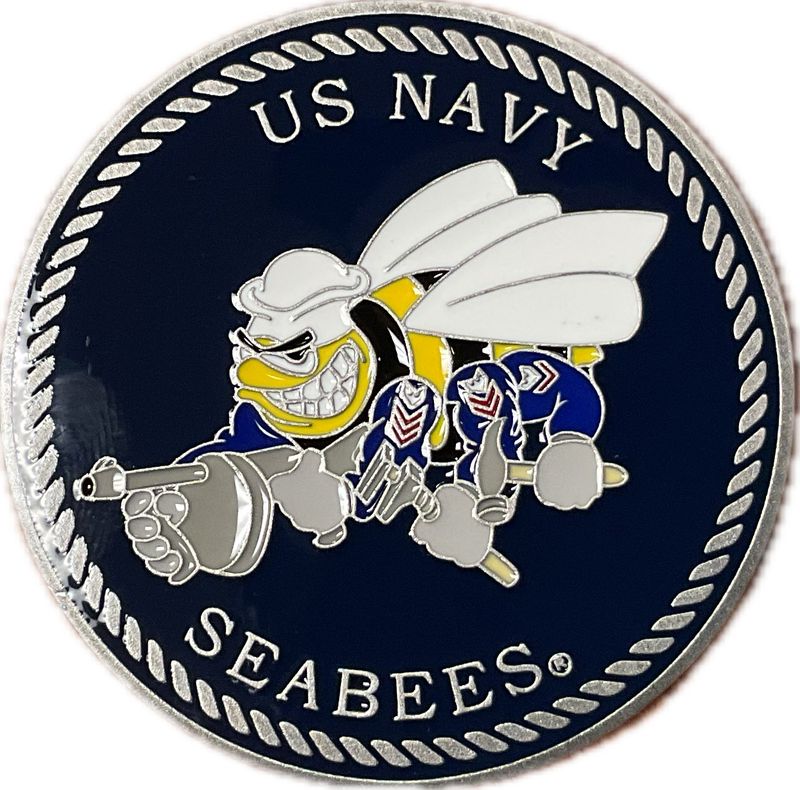 Challenge Coin U.S Navy Seabees