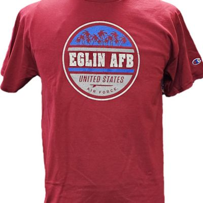 Adult Shirt Eglin Palm Tree Garnet