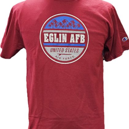 Adult Shirt Eglin Palm Tree Garnet