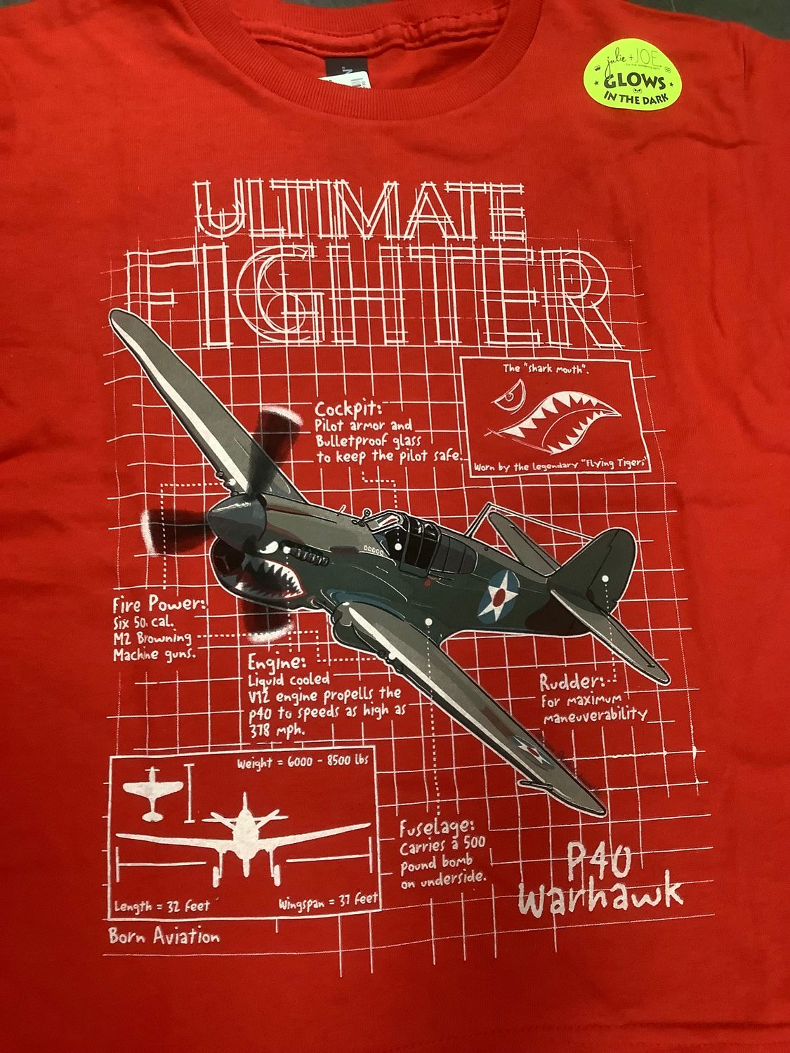 Youth Shirt  Ultimate Fighter, Color: red, Size: XS