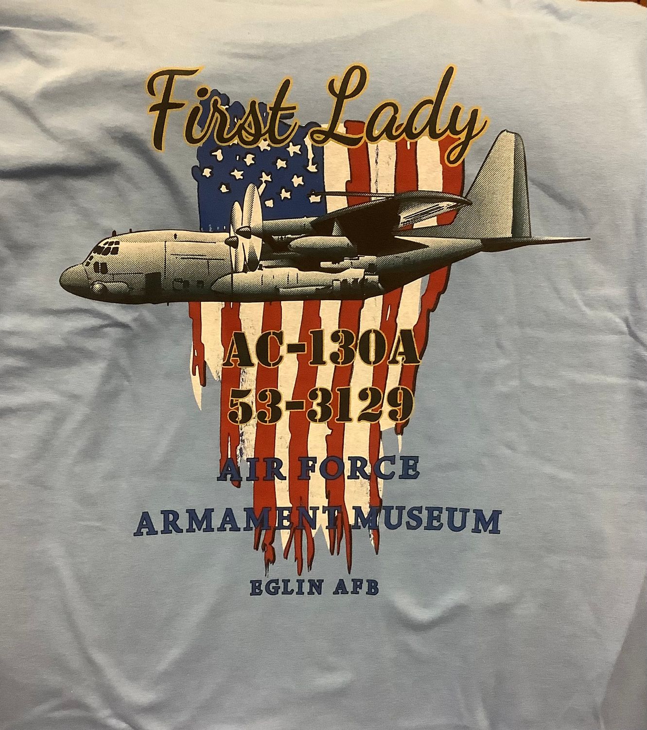 AC-130 First Lady, Color: Light Blue, Size: Small